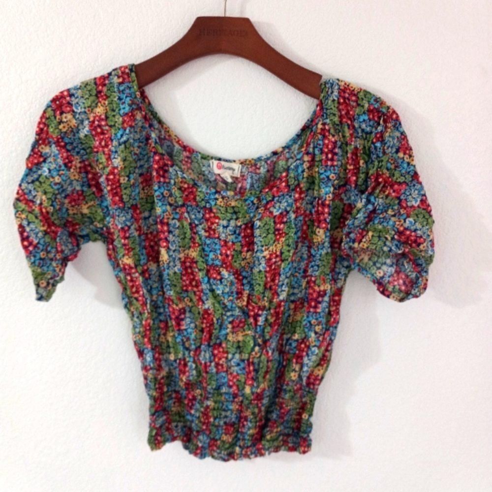 Olsenboye S Boho Chintz Floral Crop Top
